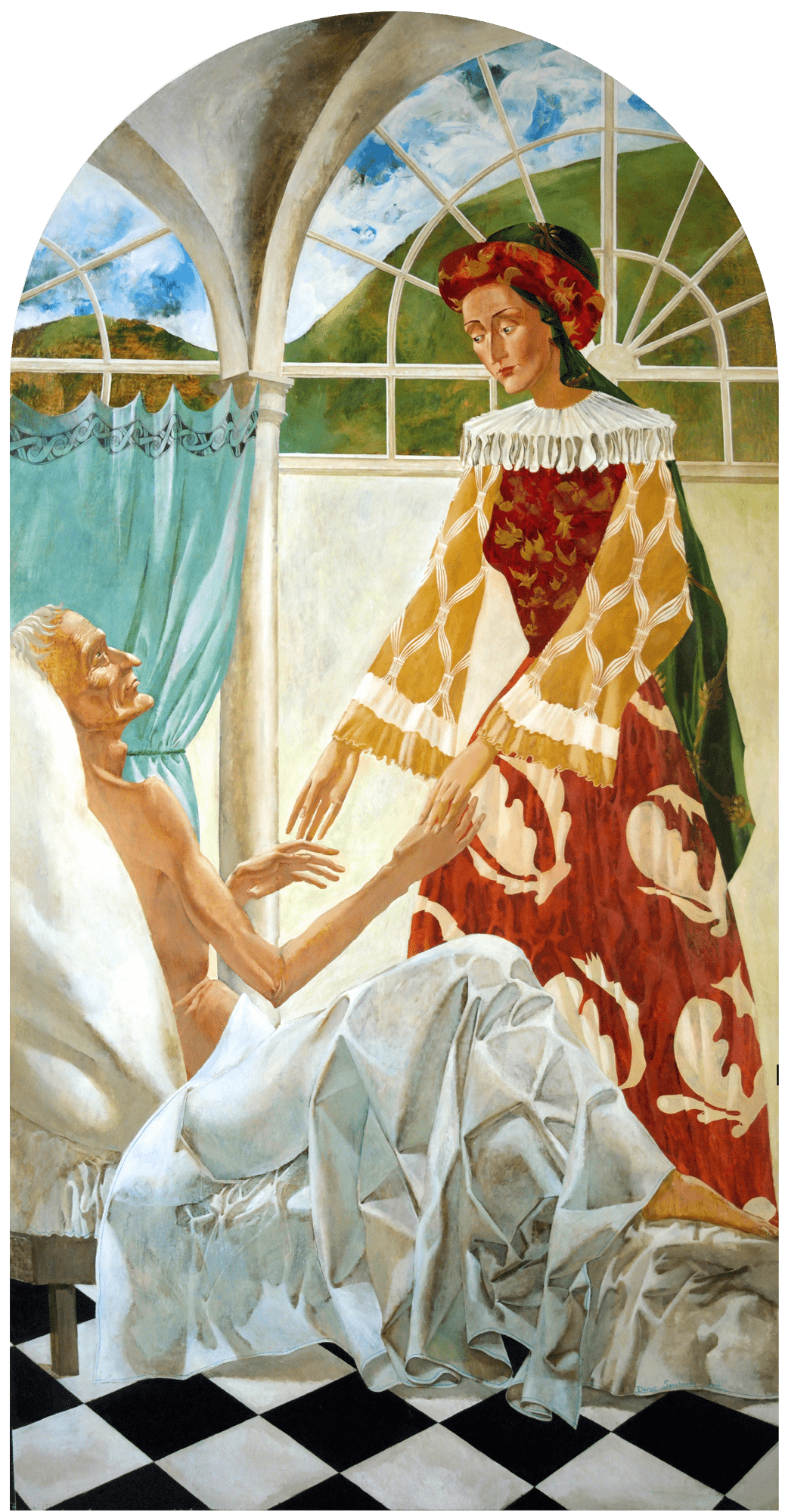 Denys Savchenko. Religious painting. Oil painting. Saint Catherine of Genoa