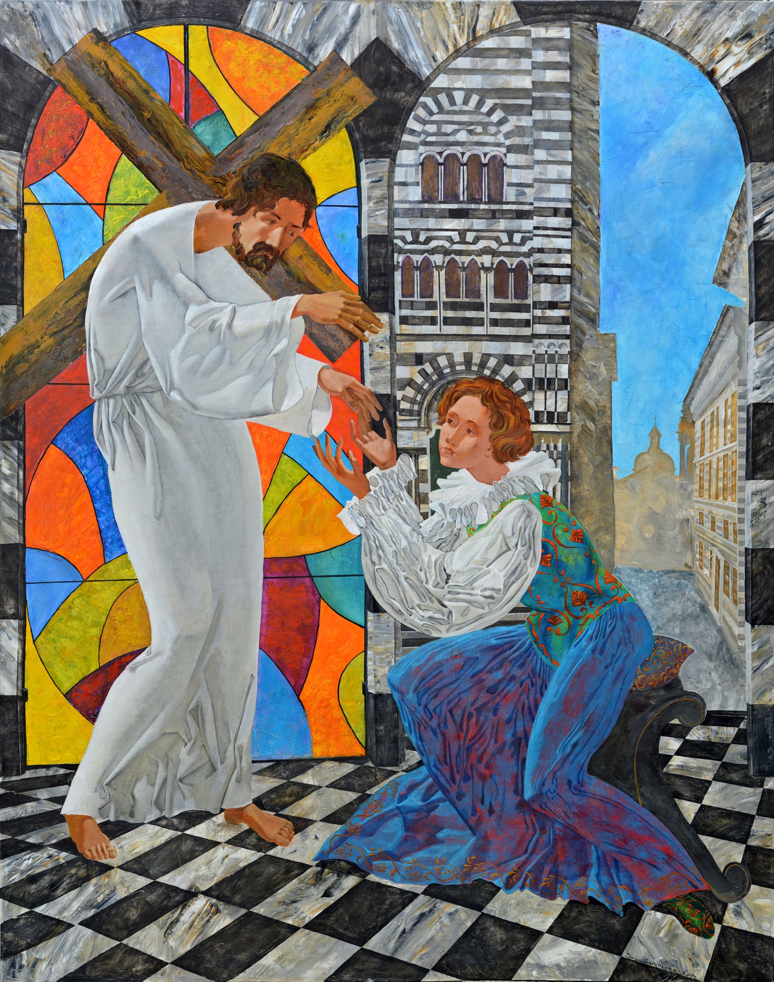 Denys Savchenko. Religious painting. Saint Catherine of Genoa